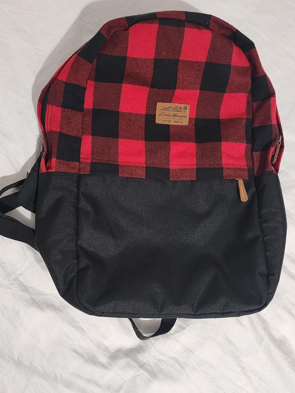 Eddie Bauer Ashford Buffalo Plaid Backpack With Laptop Sleeve - Like New